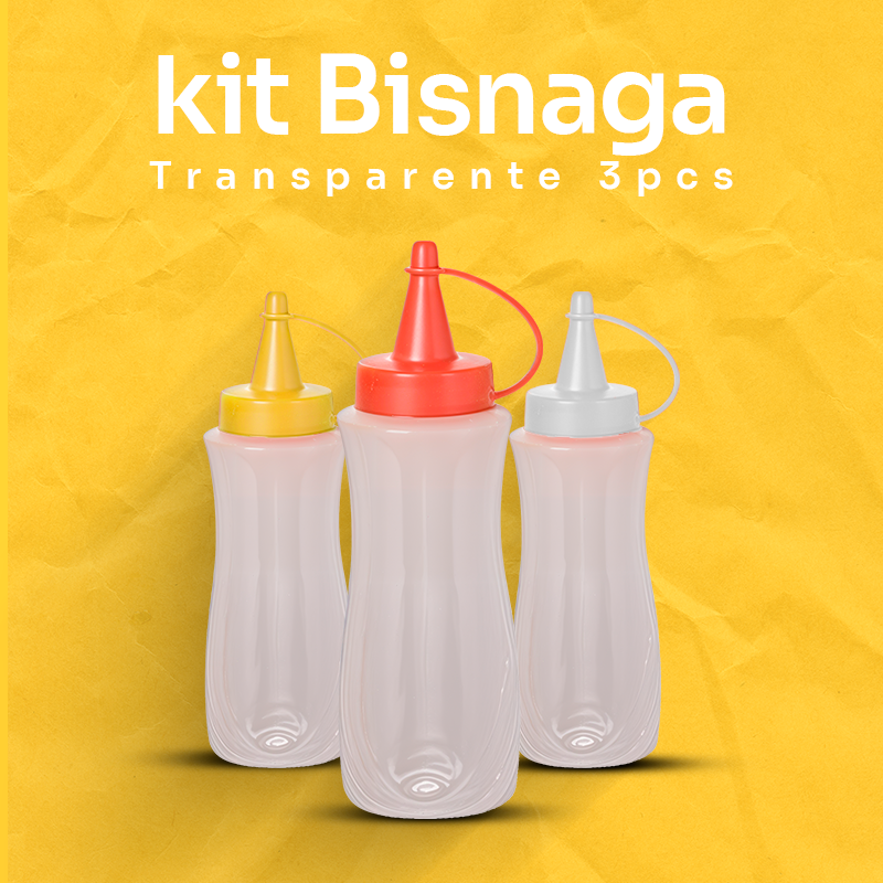 Kit Bisnagas Transparentes