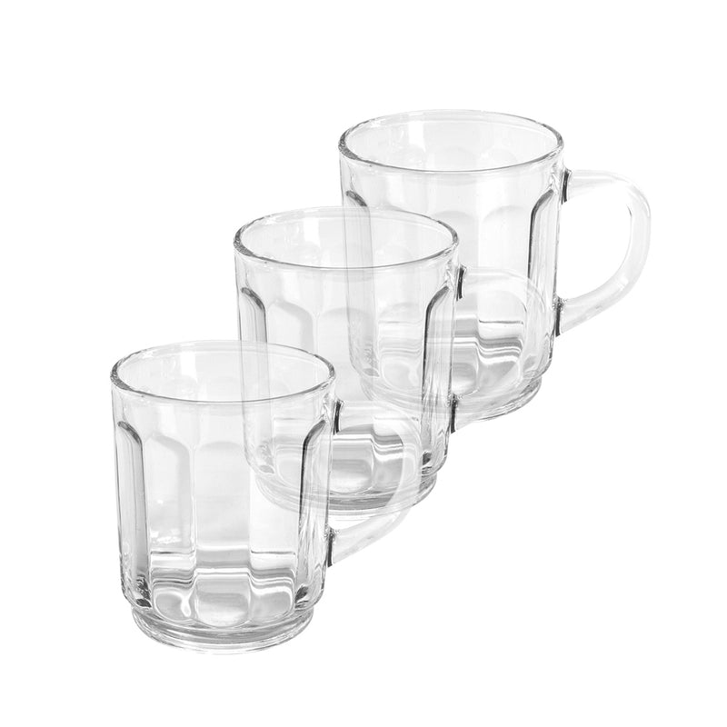 JOGO CANECA VIDRO 250ML BOSTON 3PC