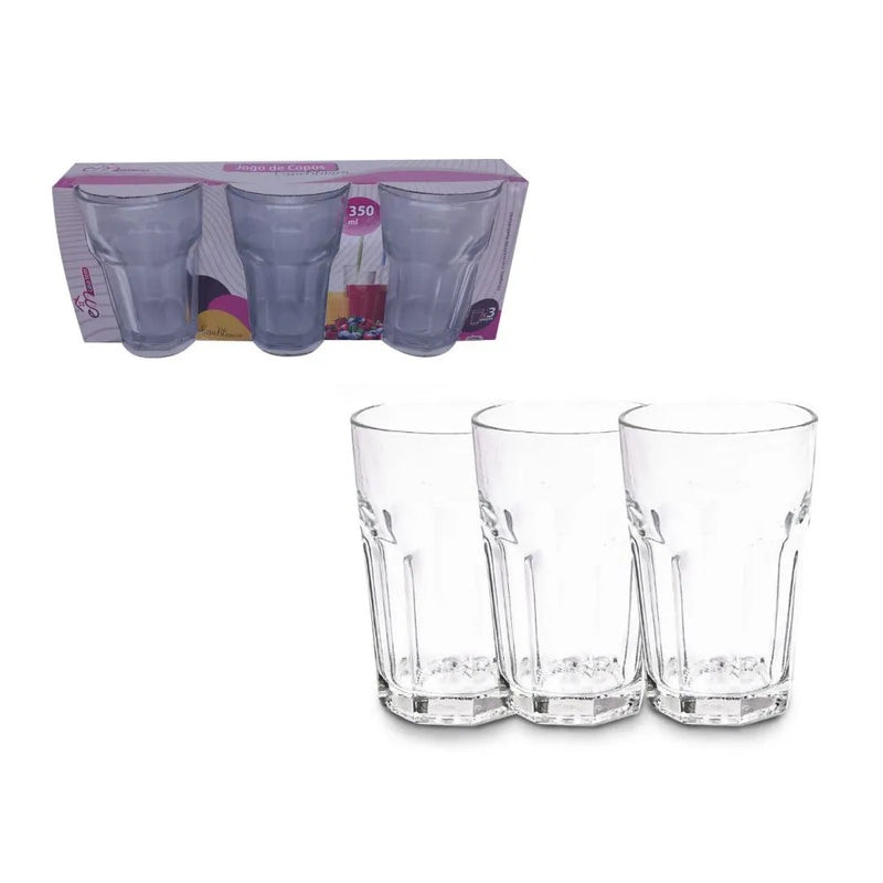 JOGO COPO VIDRO 350ML CASA BLANCA 3PC